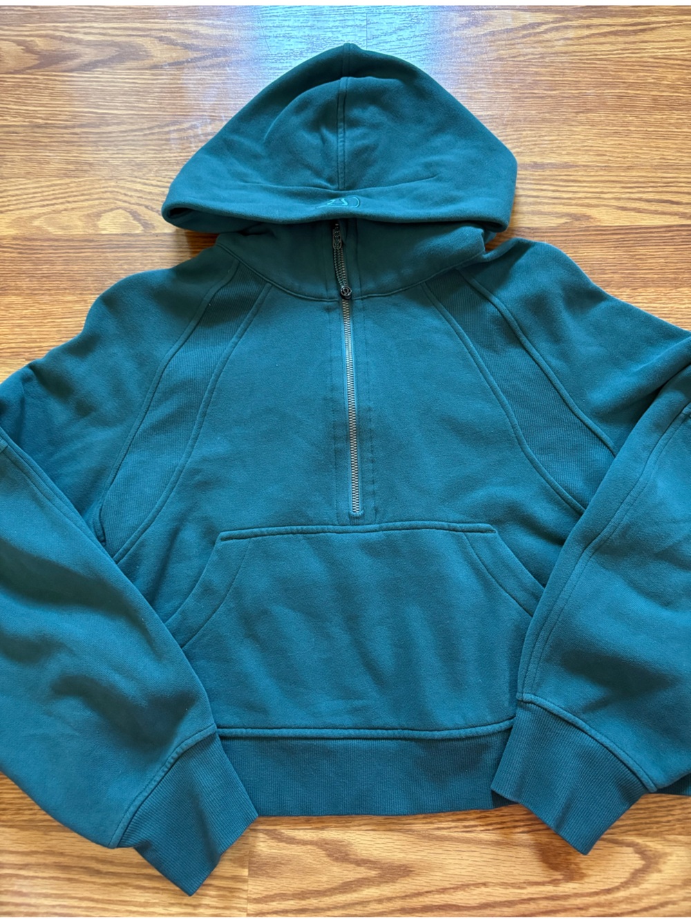 Lululemon scuba oversided 1/2 Zip Hoodie submarine green xs/s